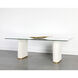Aemond 86.5 X 41.25 inch Clear / White Outdoor Dining Table